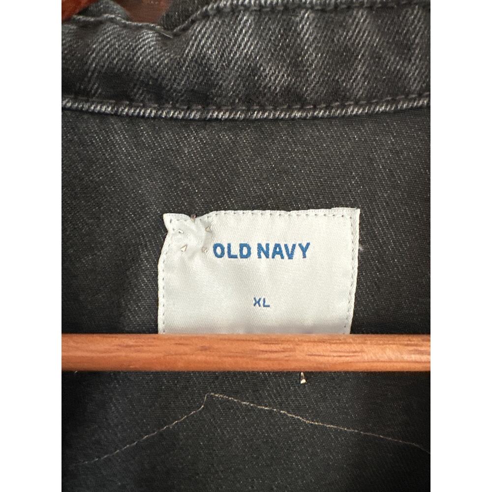 Custom Upcycled Black denim jacket with vintage Harley patchwork on the back - Picture 5 of 5